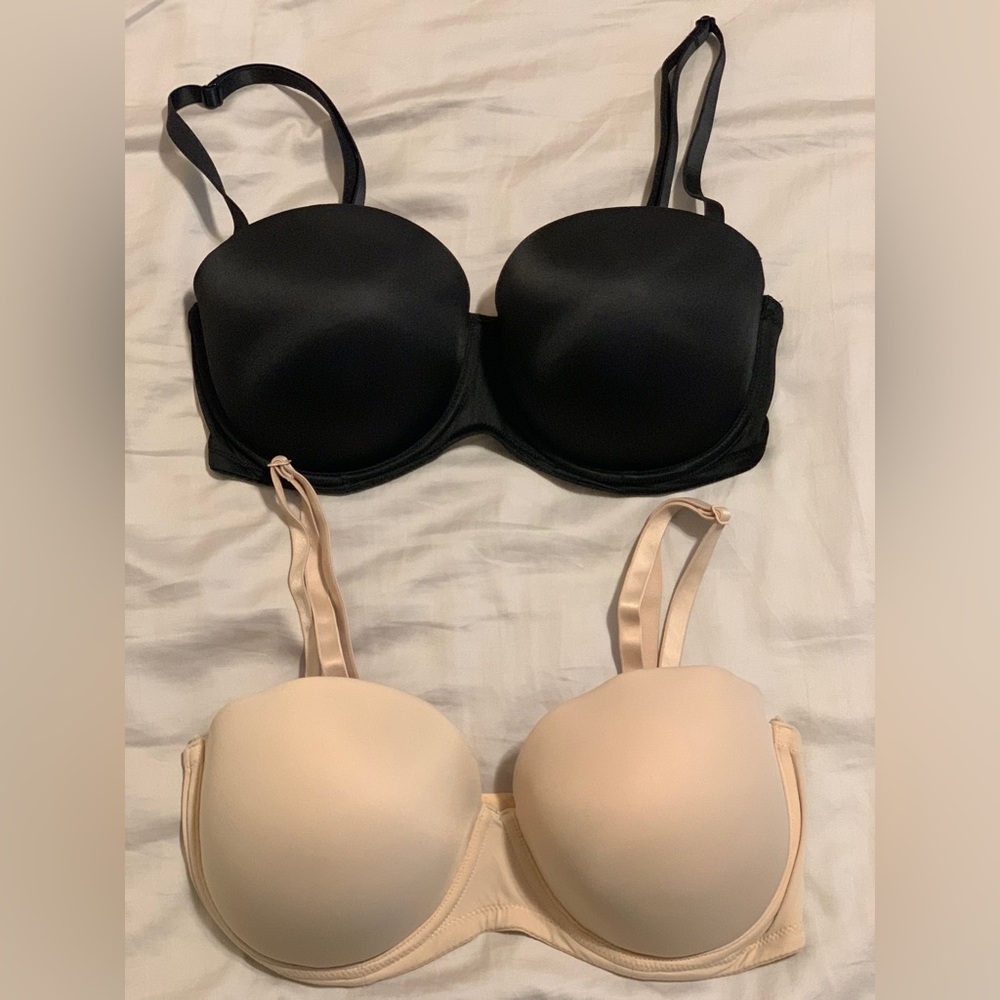 PINK by Victoria Secret | Wear Everywhere Strapless Push Up 2 Pack | Sz 34DD